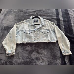 PLAYBOY Light Blue Cropped Jean Jacket